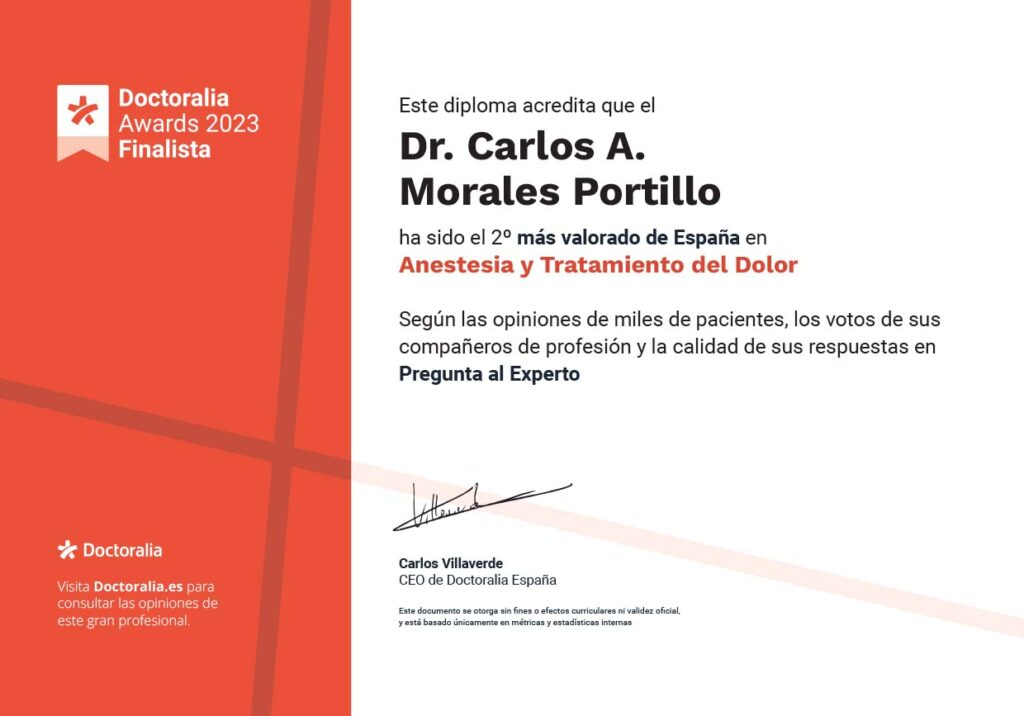 Premio Opiniones Doctor Calros Morales